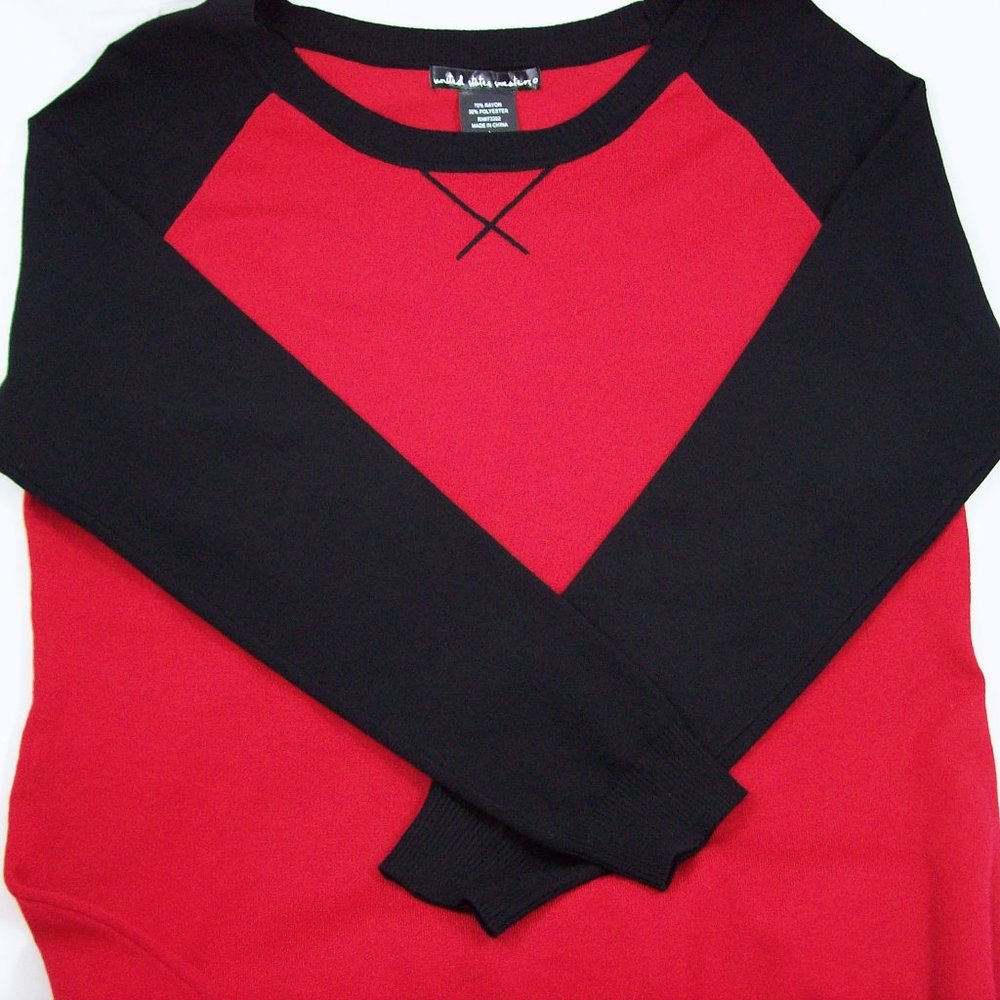 United States Sweaters Red w/Black Sleeves Sweater